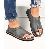 YASIRUN Women's Sandals Grey - Gray Buckle-Accent Toe-Loop Sandal - Women