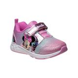 Disney Minnie Mouse Girls' Sneakers Pink - Minnie Mouse Pink Single-Strap Sneaker - Girls