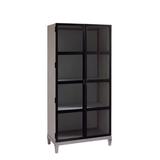 Universal Furniture Simon Display Cabinet Wood/Metal in Black/Brown, Size 81.0 H x 40.0 W x 20.0 D in | Wayfair 805675