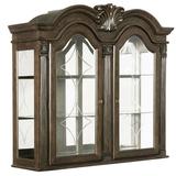 Astoria Grand Waelder Wooden Arch Shape Curio Cabinet Wood in Brown, Size 54.0 H x 60.0 W x 17.0 D in | Wayfair 3197ADC3D8D64135B251CEB9B2E35FB8