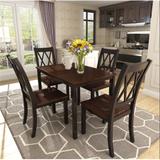 Red Barrel Studio® 4 - Person Dining Set Wood in Black, Size 30.0 H in | Wayfair D02B356E468548828DF62668B7A9FB10