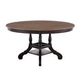 Hillsdale Furniture Pine Island II Wood Dining Table Base, Aged Rubbed Black - Hillsdale Furniture 5222-817