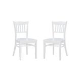 Linon Home Decor Staffey White Wood Side Chair (Set of 2)