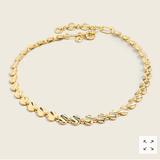 J. Crew Jewelry | J. Crew Hammered Disc Chain Necklace | Color: Gold | Size: Os