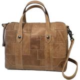 Melissa Leather Patchwork Double Handle Satchel In Beige At Nordstrom Rack - Natural - Frye Briefcases
