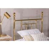 Hillsdale Furniture Chelsea Classic Brass Twin-Size Headboard with Rails