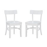 Linon Home Decor Erin White Wood Side Chair (Set of 2)