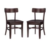 Linon Home Decor Erin Brown Wood Side Chair (Set of 2)