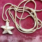 J. Crew Jewelry | 30 J. Crew Starfish Necklace | Color: Gold | Size: 30