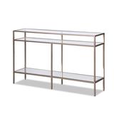 Liang and Eimil Oliver 51" Console Table Glass in Gray, Size 32.0 H x 51.0 W x 12.0 D in | Wayfair LIAMT-DS-022-SL