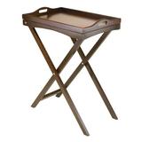 Three Posts™ Ambriz Butler Tray Table Wood in Brown/Red, Size 29.53 H x 24.02 W x 14.65 D in | Wayfair 0F32F65A18514723A0F0139FAC7579C4