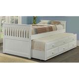 Hillam Solid Wood Mate's & Captain's Bed w/ Trundle by Harriet Bee kids Wood in White, Size 36.0 H x 42.0 W x 80.0 D in | Wayfair