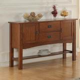 Three Posts™ Isaiah 54" Wide 2 Drawer Buffet Table Wood in Brown/Red, Size 36.0 H x 54.0 W x 18.0 D in | Wayfair LOON6114 31971669