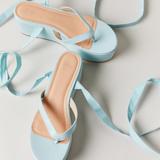 Urban Outfitters Shoes | New Uo Marina Strappy Lace Up Flatform Sandal | Color: Blue | Size: 9