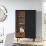 Brayden Studio® Basilius China Cabinet Wood/Glass in Black/Brown, Size 63.77 H x 40.08 W x 15.79 D in | Wayfair CC5D8881F41B4271A9EA460BA8C1B145