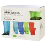 Creative Ware Bark Set of 16 Acrylic Tumblers by Creatively Designed Products in Assorted