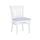Lottie Side Chair White Upholstered Set of 2 by Linon Home Dcor in White