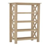 Davis Bookcase Driftwood by Linon Home Décor in Driftwood