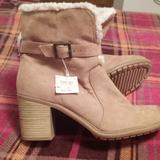 American Eagle Outfitters Shoes | American Eagle High Heel Boots Size 10 | Color: Tan | Size: 10