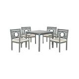SAFAVIEH Patio Dining Sets ASH - Ash Gray Meaghan Five-Piece Outdoor Dining Set