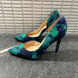 Jessica Simpson Shoes | Jessica Simpson Claudette Floral Pointed-Toe Pumps | Color: Blue/Green | Size: 7