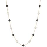 Freshwater Pearl & Onyx Bead Chain Statet Necklace In 14k Yellow Gold - Metallic - Bloomingdale's Necklaces