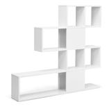 Costway 5-Tier Bookshelf Corner Ladder Bookcase with Storage Rack-White