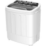 vivohome Electric Portable Twin Tub Mini Laundry Washer & Spin Dryer Combo Washing Machine, Stainless Steel, Size 26.6 H x 14.0 W x 23.2 D in