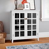 Lark Manor™ Amarissa Solid Wood 2 - Door Accent Cabinet Wood in White, Size 40.6 H x 38.1 W x 16.1 D in | Wayfair F7E9FEAB76B94CE3929D2DAAEBE67CB8