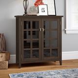 Lark Manor™ Amarissa Solid Wood 2 - Door Accent Cabinet Wood in Brown, Size 40.6 H x 38.1 W x 16.1 D in | Wayfair D8703DB689B74CDBA1DA880F3D30578F