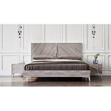 Kitsco Reece Platform Bed Wood in Brown/Gray, Size 51.0 H x 79.0 W x 83.0 D in | Wayfair 3BFF9A5228034508B959DAC561E1EC93