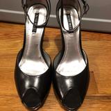 Nine West Shoes | Nine West Open Toe Heels | Color: Black | Size: 8.5