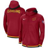 Men's Nike Red Cleveland Cavaliers 75th Anniversary Performance Showtime Full-Zip Hoodie Jacket