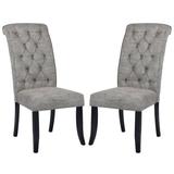 Canora Grey Tufted Side Chair/Dinning Chair Upholstered/Fabric in Gray, Size 42.1 H x 20.1 W x 22.2 D in | Wayfair 74040B564E2C423A8D145CC97DFE8C66