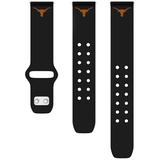 Black Texas Longhorns 22mm Samsung Silicone Watch Band