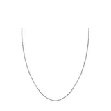 Belk Silverworks Beaded Chain 18 Inch Necklace, Silver