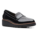 Clarks Sharon Gracie Women's Loafers, Size: 9, Black Tweed