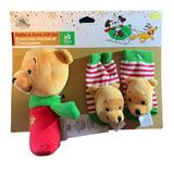Disney Accessories | Disney Pooh Rattle & Sock Gift Set 0-6m | Color: Green/Red | Size: 0-6m