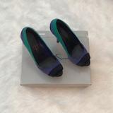 Jessica Simpson Shoes | Jessica Simpson Weema Open-Toe Pumps | Color: Blue/Green | Size: 7.5