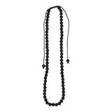 ZAD Women's Necklaces NA - Black Onyx Cord Beaded Necklace