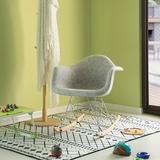 Latitude Run® Mid-century Modern Style Fabric Rocking Chair Rar Shell Dining Arm Chair, Light Gray in Brown/Gray | Wayfair