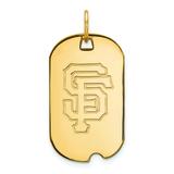 Women's San Francisco Giants 14k Yellow Gold Small Dog Tag Pendant