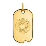 "Women's Boston Red Sox 10k Yellow Gold Small Dog Tag Pendant"
