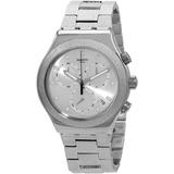 Silver Explosion Chronograph Quartz Grey Dial Watch - Metallic - Swatch Watches