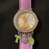 Disney Accessories | Disney Tinkerbell Watch W Charms And Bling | Color: Purple/Silver | Size: Os