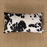 Grouchy Goose Cowhide Pillows Alternative Cowhide Animal Print Lumbar Pillow in Black, Size 12.0 H x 22.0 W x 5.0 D in | Wayfair 81015