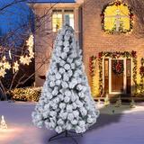 The Holiday Aisle® Dunhill Spruce Artificial Christmas Tree in White, Size 7'H | Wayfair 82399473DE774777A41FED83AF0982FE