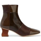 Yuki Patchwork Smooth And Patent-leather Ankle Boots - Brown - Rejina Pyo Boots