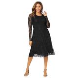 Plus Size Women's Seamed Lace Dress by Jessica London in Black (Size 20 W)