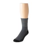 Men's Big & Tall 1/4 Length Cushioned Crew Socks 3-Pack by KingSize in Heather Charcoal (Size 2XL)